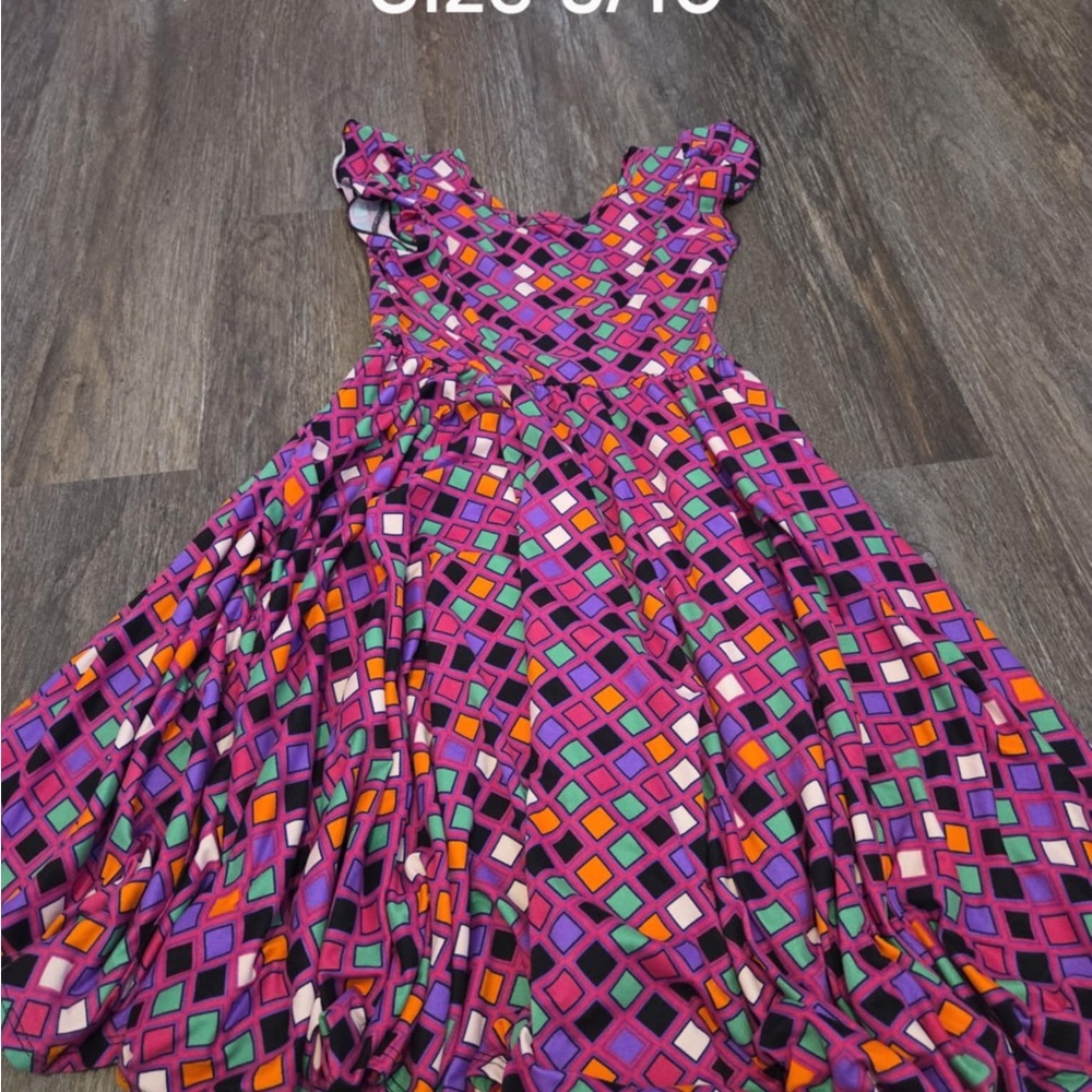 Vibrant Geometric Pattern Dress